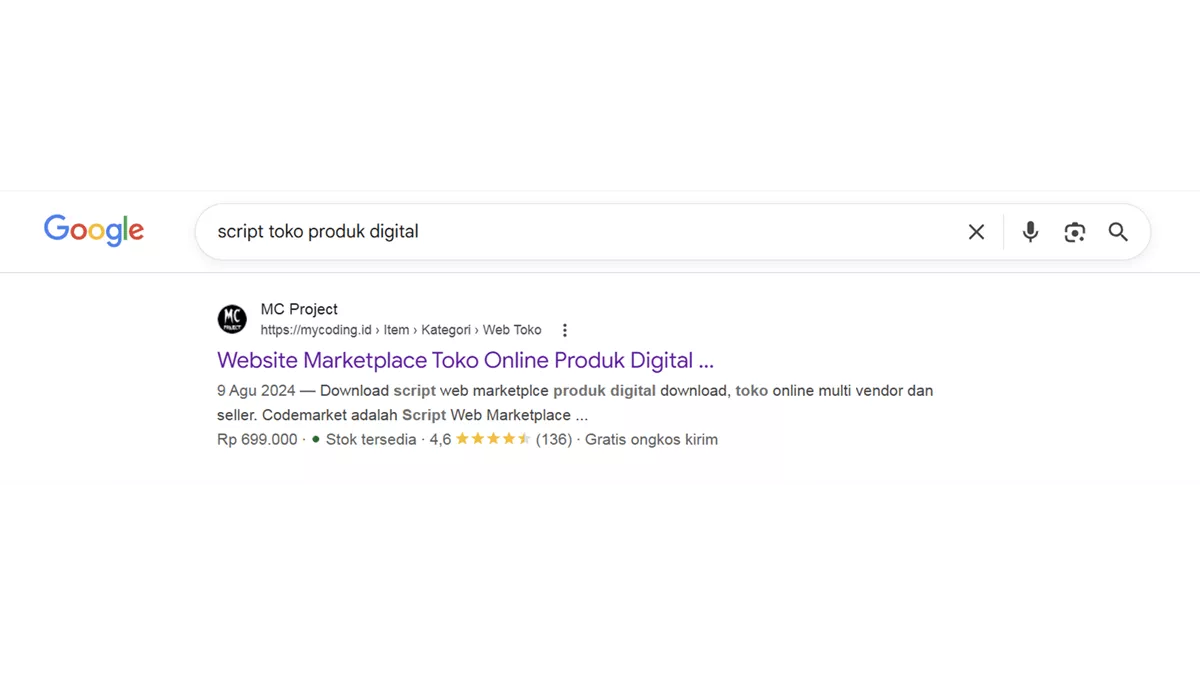 hasil pencarian produk optimal