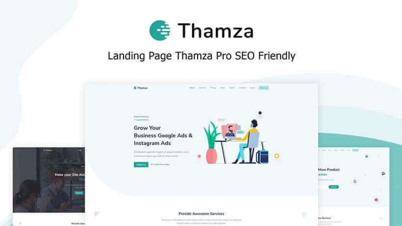 6 Template Landing Page Thamza Pro SEO Friendly