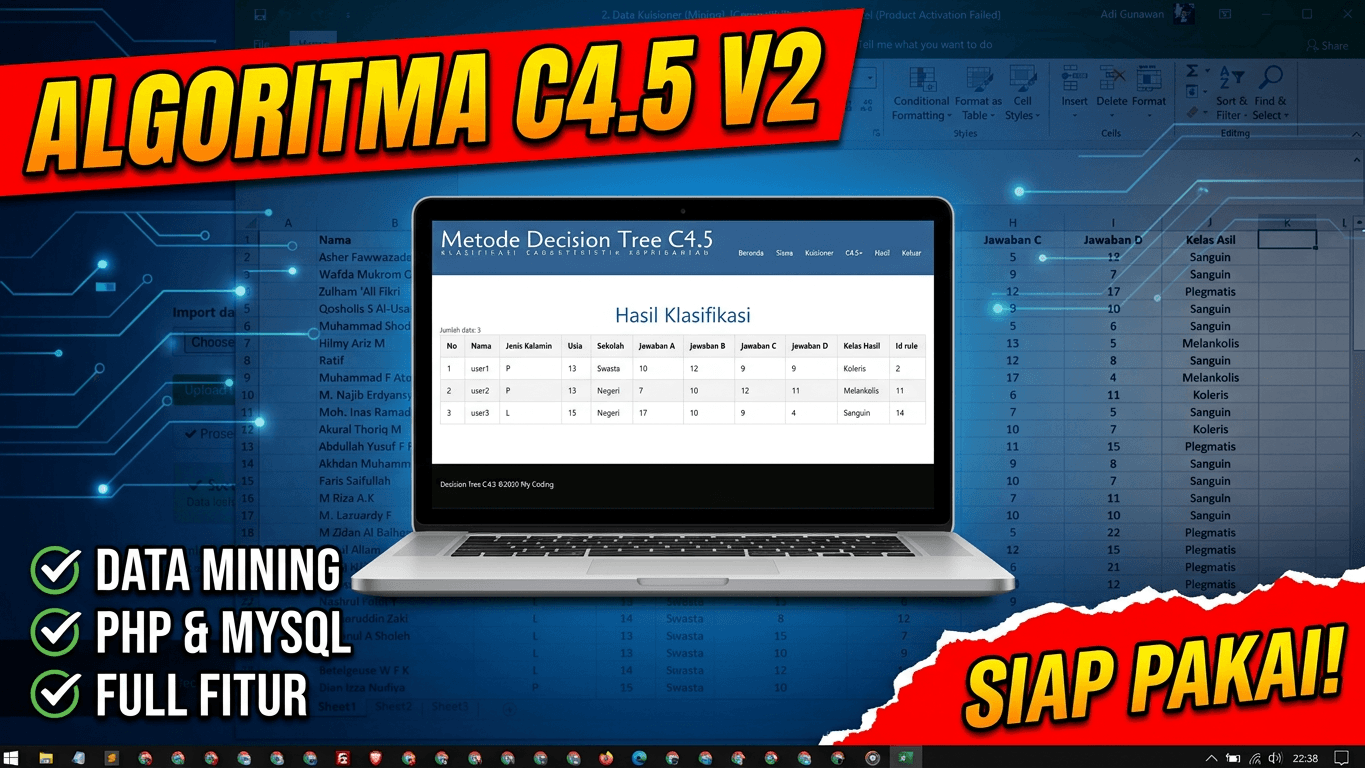 Web Sistem Data Mining Algoritma C4.5 v2