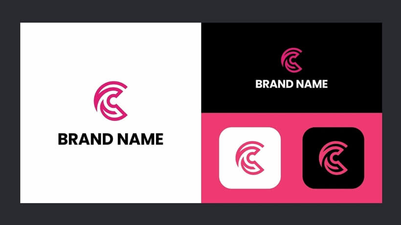 Template Desain Logo Huruf C Profesional dan Modern
