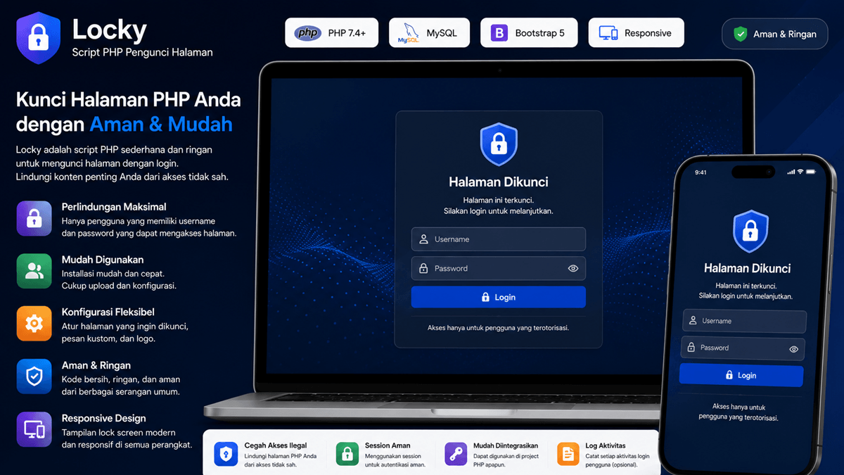Script PHP Pengunci Halaman PHP (Locky)