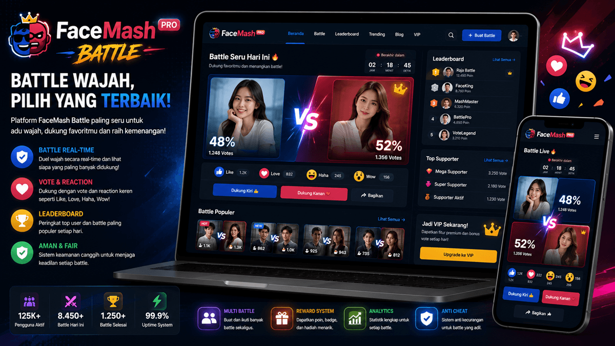 Web Platform FaceMash Pro Battle