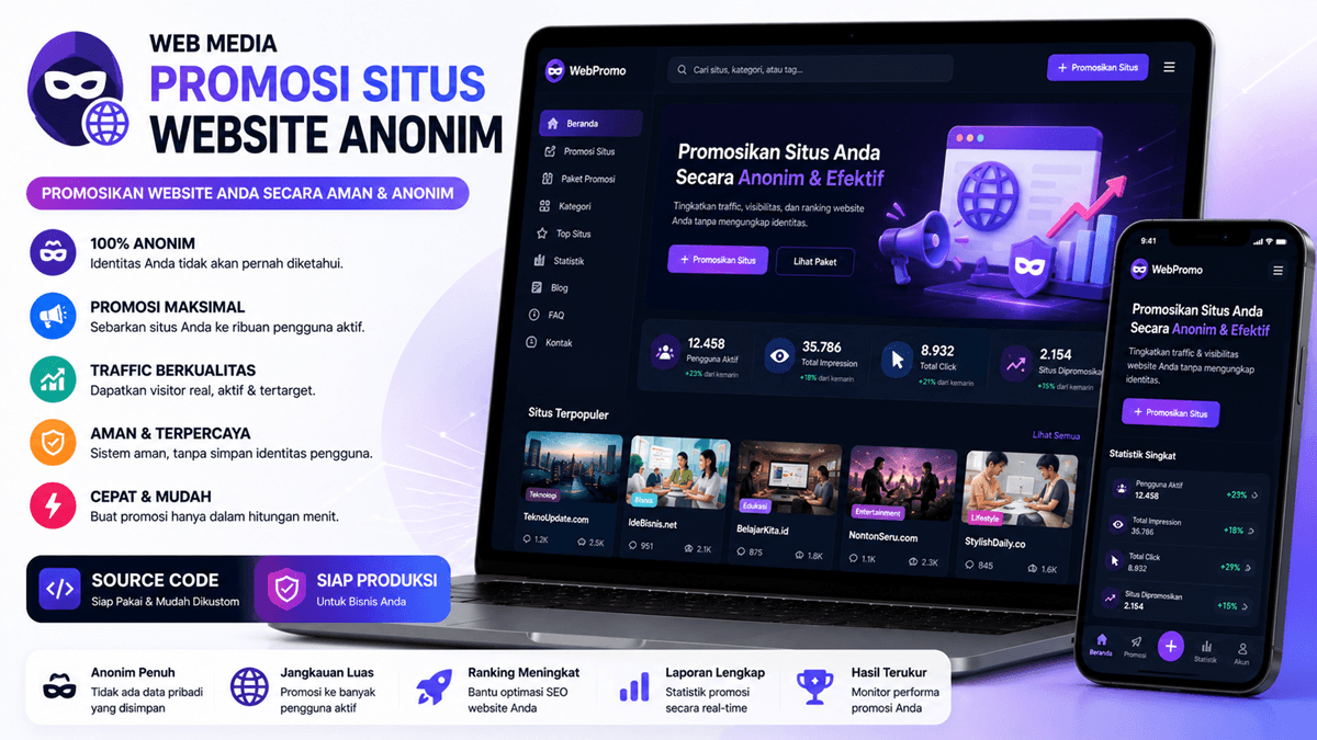 Web Media Promosi Situs Website Anonim