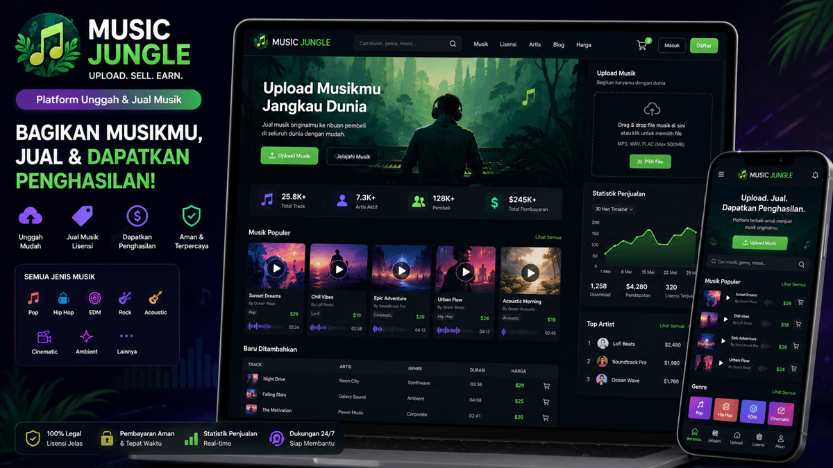 Web Tool Unggah & Jual Musik (Music Jungle)