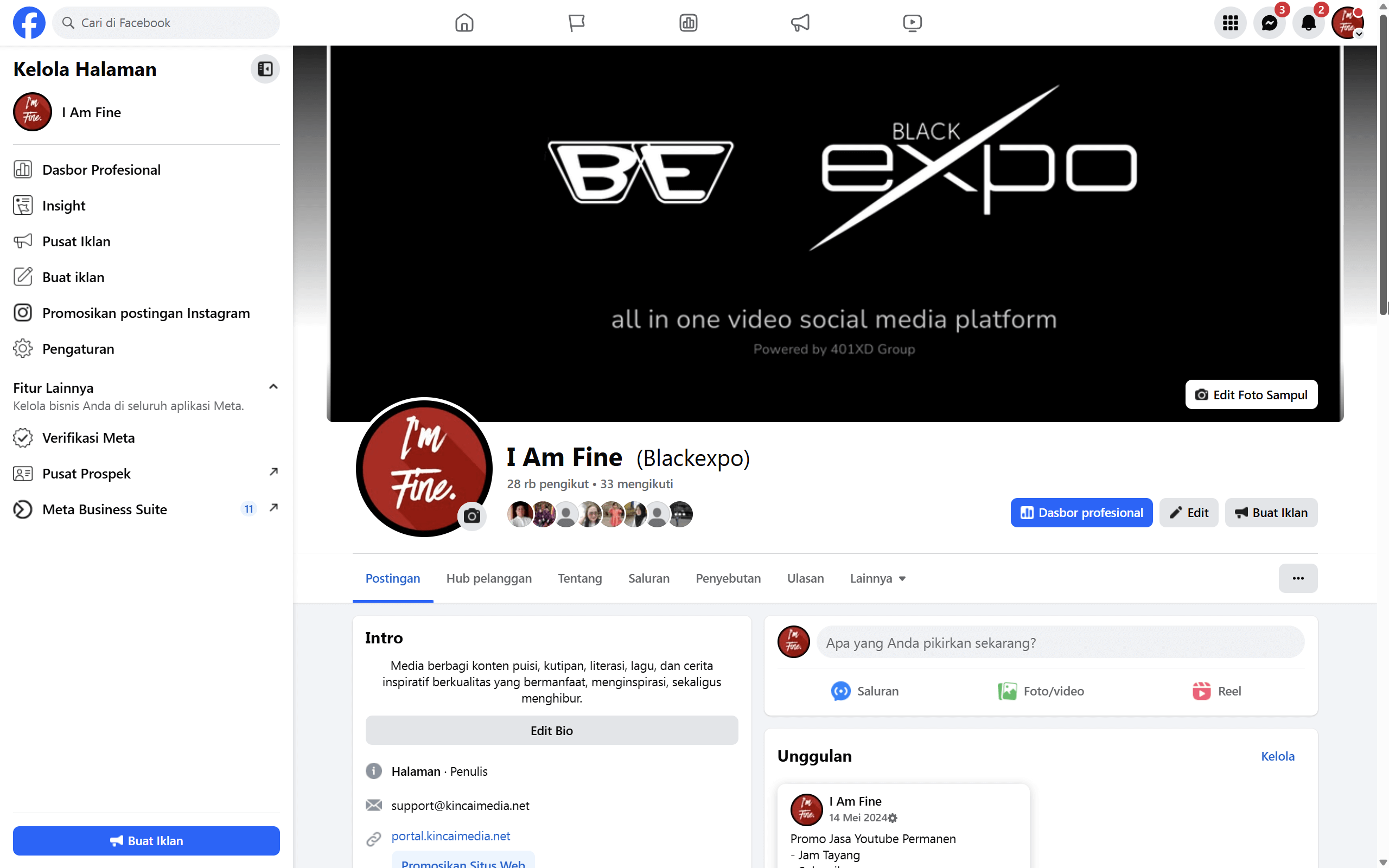 Halaman Facebook I Am Fine (Fanpage) 28000+ Like & Follower