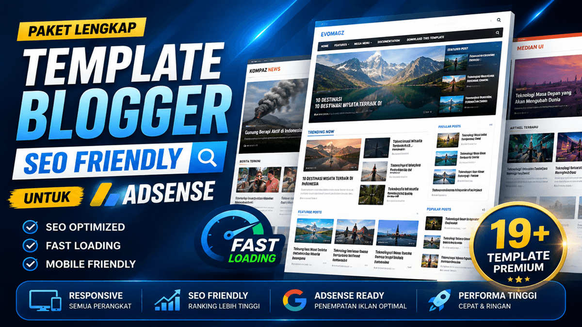 Paket Template Blogger SEO Friendly untuk AdSense