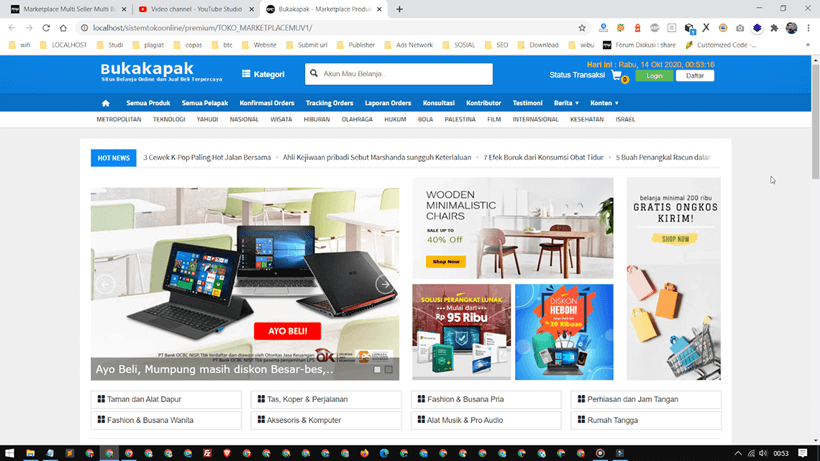 Source code web marketplace toko