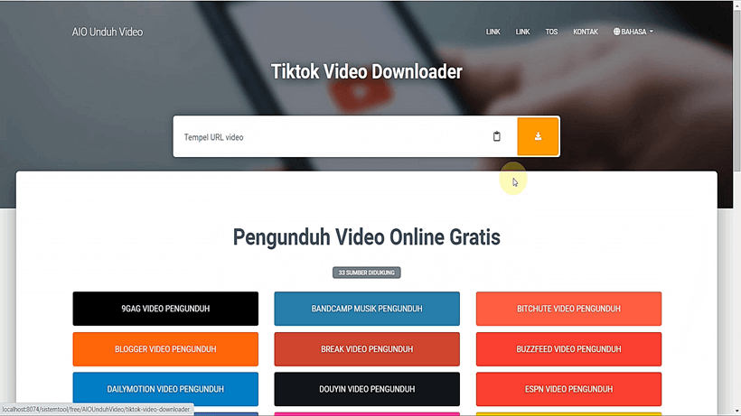 Website Tool Downloader Video All in One