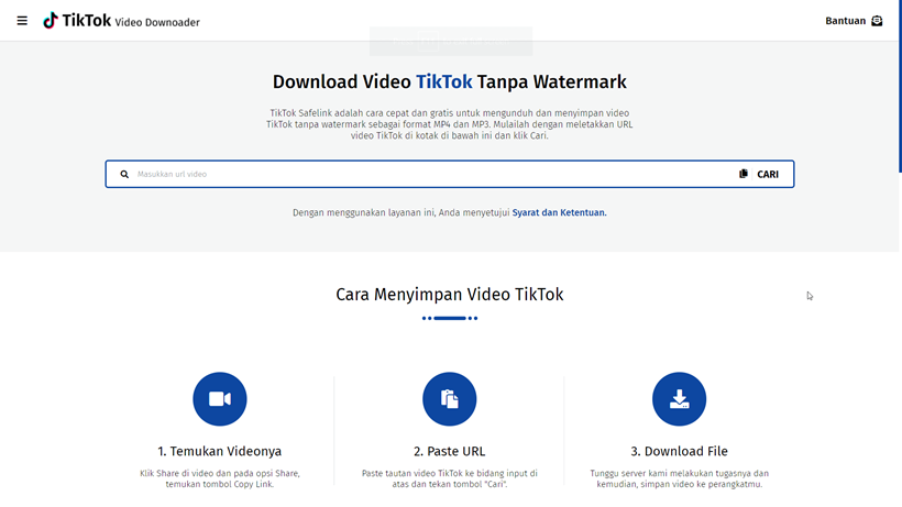 Tool Downloader Video TikTok Tanpa Watermark