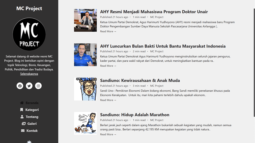 Script CMS Blog dan Web Media Online