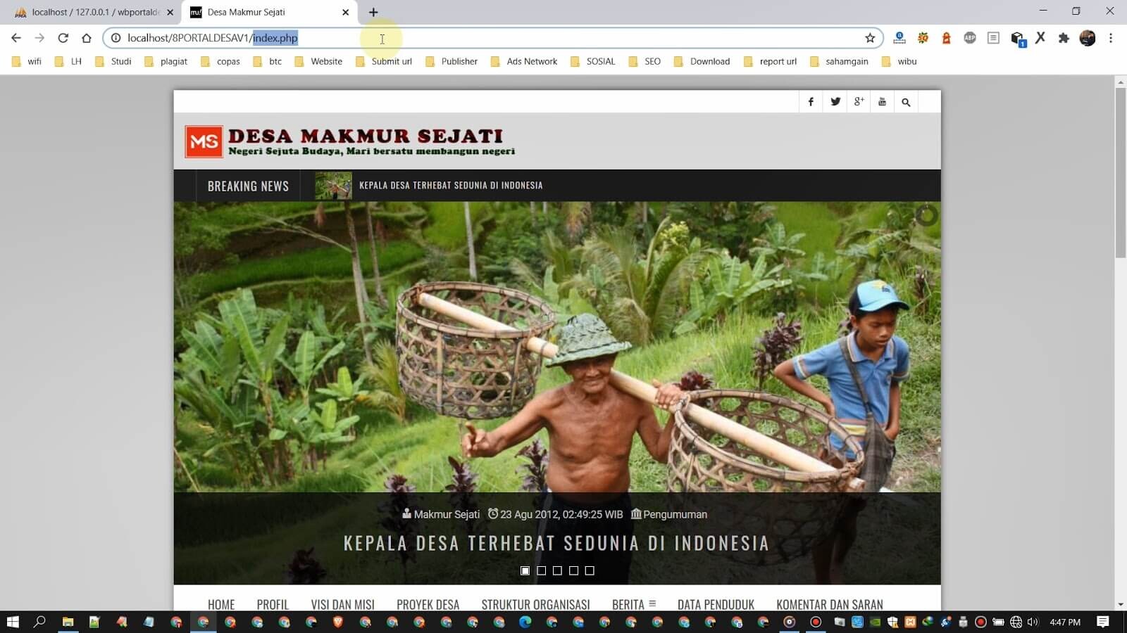 Script web pemerintah desa