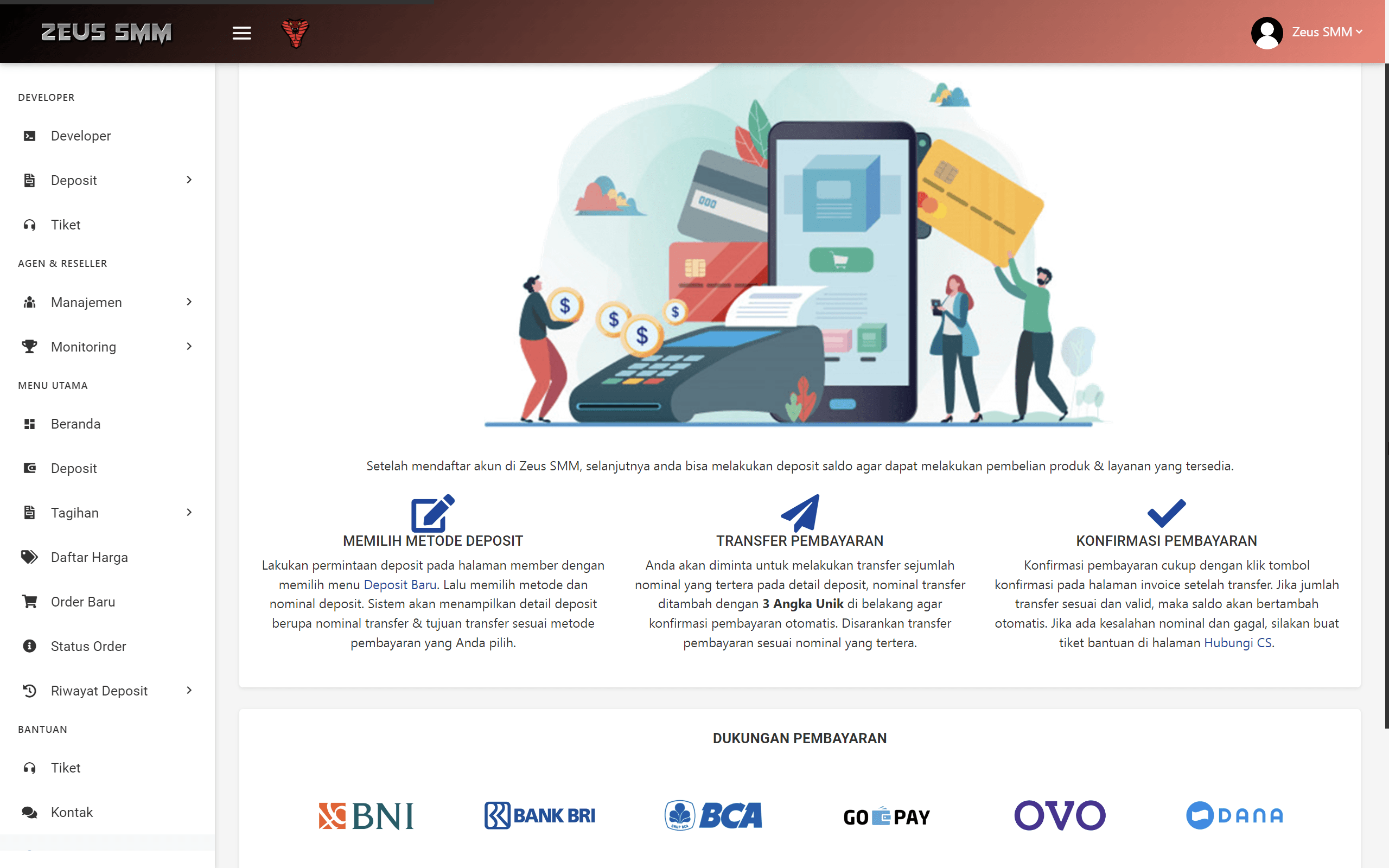 Web Zeus SMM (Platform API SMMMax Panel)